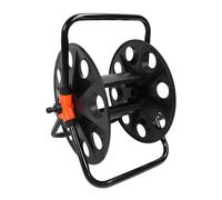 Carrello Porta Avvolgitubo per Carichi Pesanti, Organizer per Tubo 'acqua da 50 M, Struttura Portatile in Ferro e ABS di Alta qualità, Attrezzo da Giardino Professionale,