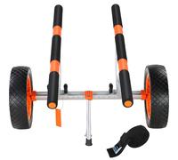 Carrello Porta Barca Kayak in Alluminio con Ruote Pneumatiche Carico 204kg