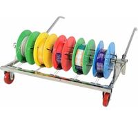 Carrello porta-bobine for cavi elettrici, porta-bobine con ruote, porta-bobine/distributore a 4-6 assi, cuscinetto indipendente for uso industriale al dettaglio(5 reel)