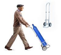 Carrello porta bombola in alluminio leggero for bombole di ossigeno, carrello gas regolabile in altezza for cliniche, portatile(14.6cm/5.7in)