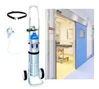 Carrello Porta Bombole Di Ossigeno Leggero Con Cintura Di Sicurezza - Carrello Porta Bombole in Metallo Regolabile in Altezza Per Lo Stoccaggio Del Gas , Adatto a Da 14 , 6 cm ( 5 , 75 " ) , Trasporta