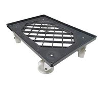 Carrello in Plastica Porta Ceste con Griglia, per Pizza e Casse, cm 60x40