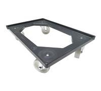 Carrello porta casse, Carrello cassette pizza, Carrello in plastica su ruote per trasportare cassette o ceste impilabili da cm 60x40.