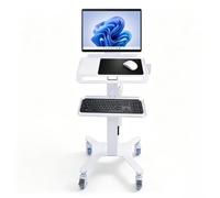 Carrello porta computer con rotelle e supporto for monitor | Scrivania for workstation mobile con supporto for PC host, supporto for scanner orale e ruote bloccabili