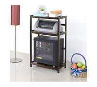 Carrello porta CPU per computer, Supporto in bambù a 3 livelli for PC Tower e stampante con spazio di archiviazione multicolore, diverse dimensioni(Bruin,51 * 26 * 81cm)