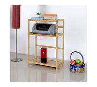 Carrello porta CPU per computer, Supporto in bambù a 3 livelli for PC Tower e stampante con spazio di archiviazione multicolore, diverse dimensioni(Natural,51 * 26 * 81cm)
