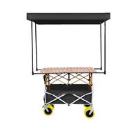 Carrello porta-dolci portatile per più persone con ruote, bancarelle leggere per mercati agricoli con tenda da sole, espositore leggero per venditori all'aperto, disponibile in diversi colori