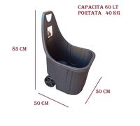 carrello porta legna 2 ruote carriola per giardino camino pellet cesto foglie