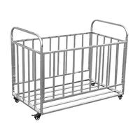 Carrello Porta Palline Cesto Carrello portapalloni per palloni da basket, Garage scuola all'aperto Gabbia impilabile per pallavolo con ruote, Grande supporto per pallacanestro in acciaio inox ( Size :