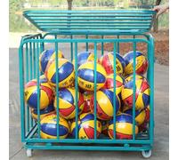 Carrello Porta Palline Cesto Rack per palloni da basket per lo sport Grande carrello per palloni da basket pieghevole per il calcio, la pallavolo e lo sport, Palestra all'aperto del garage della scuol
