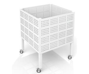 Carrello porta palline sportive mobile 80 x 80 x 80 cm - grigio - opaco