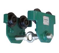 Carrello porta paranco manuale regolabile mm136-300 per spostare su trave carich