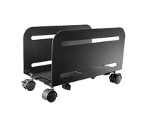 CARRELLO PORTA PC COMPUTER CPU CON 4 RUOTE EWENT EW1291 IN METALLO COLORE NERO