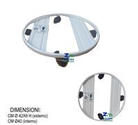 CARRELLO PORTA PIANTE PER VASO DIAM. CM 40 METALLO BIANCO CON RUOTE PER ESTERNO