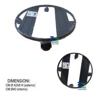 CARRELLO PORTA PIANTE PER VASO DIAM. CM 40 METALLO NERO CON RUOTE PER ESTERNO