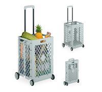Carrello Porta Spesa Cestino Pieghevole Carrellino Portaspesa Ruote Trolley 25kg