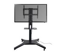 Carrello porta TV mobile con ruote, sollevatore motorizzato regolabile per schermi da 32 a 75 pollici, rotazione a 360°, telecomando in altezza a 4 livelli, funzione di memoria LCD/LED, montaggio a