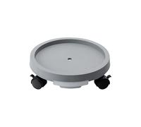 Carrello Porta Vasi con Ruote con Freni, Carrello Porta Vasi Pesanti Fiori, Carrello Porta Vasi Rotondo Plastica, Plant Piattini con Stoccaggio dell'Acqua, Giardino Arredo da Esterno,Grigio,51cm