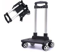 Carrello Porta-Zaino, 4 Ruote, Carrello Pieghevole con Ruote Girevoli A 360°, Carrelli Porta-Bagagli in Lega di Alluminio, per La Spesa