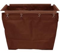 Carrello Portabiancheria Commerciale con Ruote, Carrello Portabiancheria Grande da 10 Bushel, Cesti Portabiancheria Commerciali in Acciaio Inossidabile per Impieghi Gravosi, Brown, 1*Cloth Bag