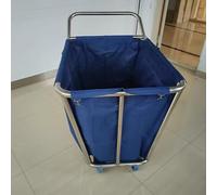 Carrello portabiancheria commerciale con ruote, grandi carrelli a mano con gabbia, con cesto rimovibile rivestito in tela impermeabile, acciaio inossidabile, per hotel e casa(B 10 tubes)