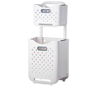 Carrello portabiancheria con rotelle, dotato di cestello portaoggetti rimovibile for organizzare i capi di abbigliamento, adatto for bagni, camere da letto e aule scolastiche.