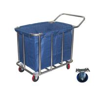 Carrello portabiancheria grande con ruote, carrello a mano con gabbia, carrello portaoggetti commerciale robusto, cesto portabiancheria impermeabile per casa, hotel, ospedali, stoccaggio