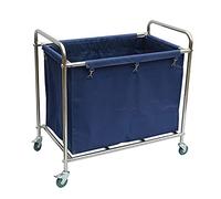 Carrello Portabiancheria per Lavanderia Commerciale, Carrello in Tela per Hotel/Lavanderia con Ruote/Borse Rimovibili/Struttura in Acciaio Inossidabile, per Riporre I Vestiti