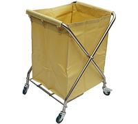 Carrello portabiancheria pieghevole con fodera in tela rimovibile e ruote, resistente per la selezione e il trasporto della biancheria