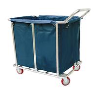 Carrello portabiancheria resistente in acciaio inox con ruote, cesto portabiancheria commerciale e manici rimovibili, ideale per uso domestico e alberghiero (taglia A)