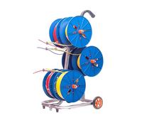 Carrello portabobine per Cavi ad ASSE Singolo per impieghi gravosi - Carrello portabobine per Cavi in Acciaio per Uso Commerciale e Industriale, Perfetto per Applicazioni elettriche e di ven