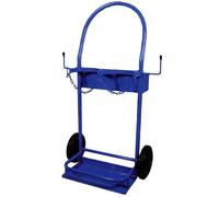 Carrello portabombole 2 posti con cassetta per bombole gas lt.14 biposto per ind