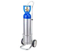 Carrello Portabombole A Gas Regolabile In Altezza, In Lega Di Alluminio Con 2 Ruote, Ideale Per Case Di Cura, Cliniche E Fabbriche. Soluzione Di Mobilità Robusta Da 14,6 Cm..Silver-12.5cm/4.9 inch