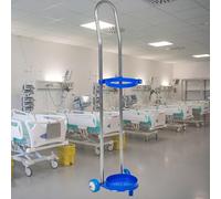 Carrello portabombole di Ossigeno con Ruote, Supporto Robusto per Un deposito Sicuro, Ideale per strutture mediche e Uso Domestico.