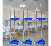 Carrello portabombole di Ossigeno con Ruote, Supporto Robusto per Un deposito Sicuro, Ideale per strutture mediche e Uso Domestico.