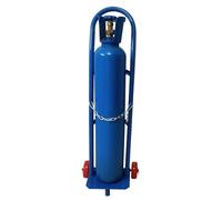 Carrello Portabombole For Saldatura Ad Alta Resistenza Con Ruote E Catena Di Sicurezza For Stoccaggio E Trasporto Organizzati, Supporto For Bombole Di Gas Su Ruote For Interni Ed Esterni(Blue)