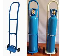 Carrello portabombole in Acciaio Leggero - Carrello Portatile per bombole di Ossigeno e CO2, Supporto per bombole di Saldatura per impieghi gravosi con ripiano Organizer a capacità Singola (