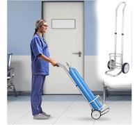 Carrello portabombole in lega di alluminio, portabombole da 2/4/6/8/10/15 L con 2 ruote,(Diameter 4.9 inch)