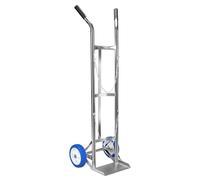 Carrello portabombole per impieghi gravosi con Doppia Catena, Supporto per bombole di Ossigeno/CO2 da 54", Supporto Mobile per Saldatura e Uso Medico, Organizer per bombole Resistente con RU