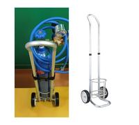 Carrello Portabombole per Ossigeno con Ruote e Maniglia - Supporto Regolabile per Bombole Medicali O2, Porta Bombole Piccolo per Uso Domestico, Ospedale e Laboratorio