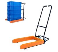 Carrello portacasse robusto, con forche regolabili in larghezza