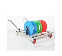 Carrello portacavi Portatile monoasse - distributore multibobina per carichi Pesanti, con Ruote, scaffalatura Industriale per Cavi, Adatto per Uso Commerciale (52x60x45 cm).