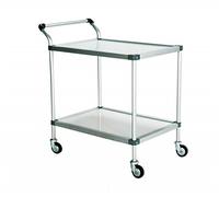 CARRELLO PORTAFERRI IN ACCIAIO 2 ruote 2 ripiani per studio medico, ambulatorio - carrelli porta oggetti