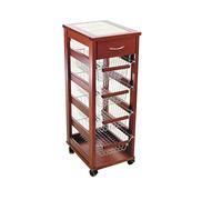 CARRELLO VESUVIO CON CASSETTO + 4 CESTELLI C/RUOTE CILIEGIO SALVASPAZIO MAS 2023