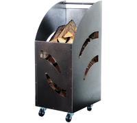 601 - CARRELLO PORTALEGNA H80 Cm IN FERRO BATTUTO CON RUOTE TANK 601
