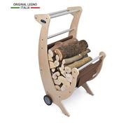 Carrello Portalegna in Legno con Telo (Verde o Marrone)