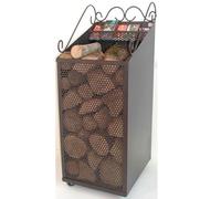 CRUCCOLINI CA007 CARRELLO PORTA LEGNA FORGIATO PER LEGNA/PELLET INE FERRO CON RUOTE