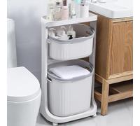 Carrello portaoggetti a 2/3 ripiani, multiuso, per bagno, lavanderia, cucina e soggiorno, ad alta capacità, design salvaspazio, ideale per nizing e decluttering