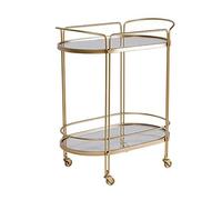 Carrello portaoggetti a 2 livelli, carrello portatile da cucina e bar, versatile per ristoranti, club, hotel e casa, facile da esporre e spostare