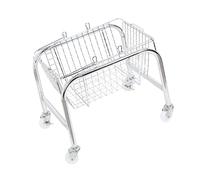 Carrello Portaoggetti a Mano Carrello Compatto Facile da Pulire per L'organizzazione della del Soggiorno Ferro e PU 1 unità (Ruota di rotolamento in plastica + cestello)